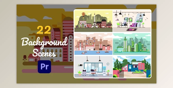 Download 22 Background Scenes - MOGRT (Videohive 30583729)