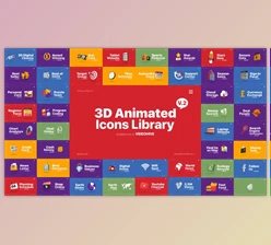 3D Animated Icons Library (Videohive 25620968)