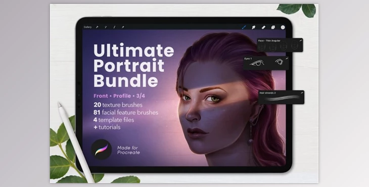 Download Ultimate Procreate Portrait Bundle CreativeMarket-5892281