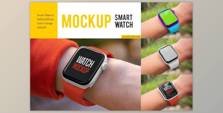 Download Smart Watch Mockup Set CreativeMarket-5999449 (PSD)