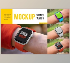Download Smart Watch Mockup Set CreativeMarket-5999449 (PSD)
