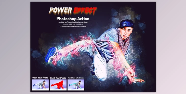 Download Power Effect Photoshop Action CreativeMarket-5927557 (PAT, ATN, ABR)