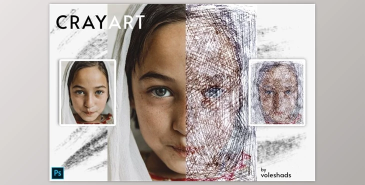 Download Crayart Photoshop Action CreativeMarket-5924948 (ATN, PAT)