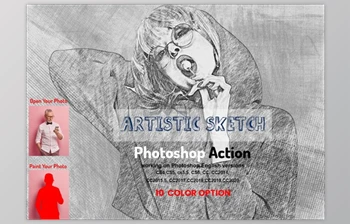 Download Artistic Sketch Photoshop Action <span class='badge badge-warning'>CreativeMarket-5925157</span> (ATN, PAT)