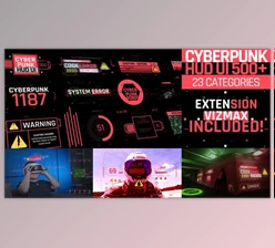 Download Cyberpunk HUD UI 500+ (Videohive 31040533) - AE Project