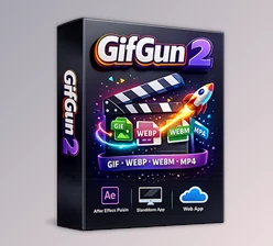 GifGun (2): One-Click GIF Export for After Effects by aescripts (v2.2.1 for Win, Mac)