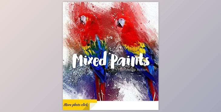 Download Mixed Paints Photoshop Action GraphicRiver-30124859 (ABR, PAT, ATN)