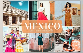 Download Mexico Pro Lightroom Presets <span class='badge badge-warning'>CreativeMarket-6013008</span> (DNG, XMP, LRTEMPLATE, PDF, ATN)