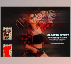 Download Hologram Effect Photoshop Action CreativeMarket-5876655 (ATN)