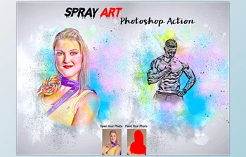 Download Spray <span class='badge badge-warning'>Art</span> Photoshop Action CreativeMarket-5988838 (ABR, ATN)