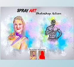 Download Spray Art Photoshop Action CreativeMarket-5988838 (ABR, ATN)