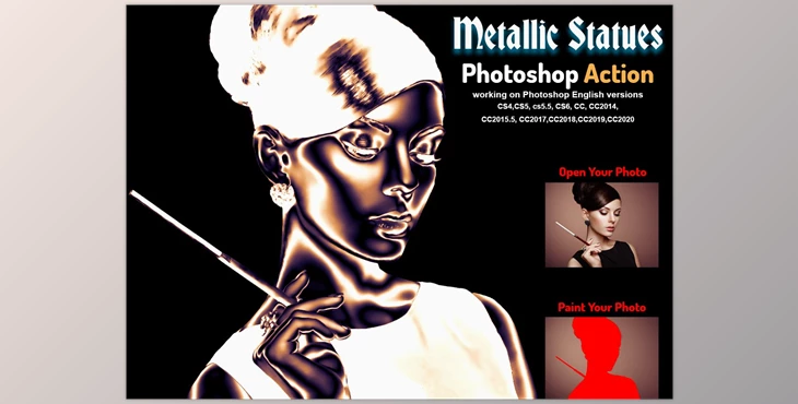 Download Metallic Statues Photoshop Action CreativeMarket-5930706 (ATN)