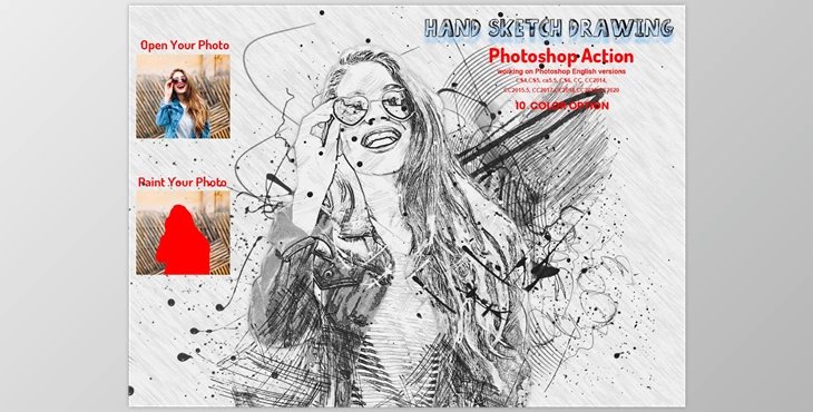 Download Hand Sketch Drawing Photoshop Action CreativeMarket-5928727 (PAT, ATN)