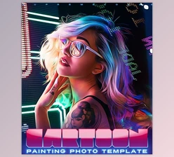 Download Cartoon Painting Photo Template GraphicRiver-31049584 (PSD)