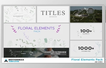 Download <span class='badge badge-warning'>Floral</span> Elements Pack (Videohive 23328603) - AE Project