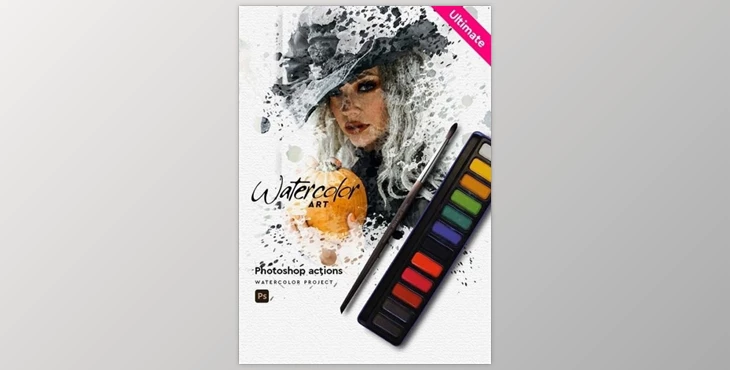 Download Watercolor Art – Aquarelle – Photoshop Action GraphicRiver-30305161 (ABR, ATN)