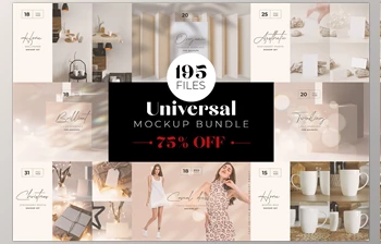 Download Universal Mockup <span class='badge badge-warning'>Bundle</span> CreativeMarket-5960408 (PSD, PNG)