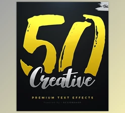 Download 50 Creative Text Effects Bundle Two Graphicriver-21206282 (PSD, ASL)