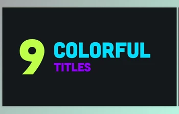 Colorful <span class='badge badge-warning'>Clean</span> Titles – Motionarray 775493