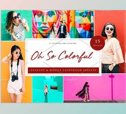 Download 15 Lightroom Presets, Oh So Colorful CreativeMarket-5962681 (XMP, LRTEMPLATE, DNG, JPG)