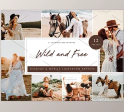Download 12 x Lightroom Presets Wild And Free CreativeMarket-5962700 (LRTEMPLATE, DNG, XMP)