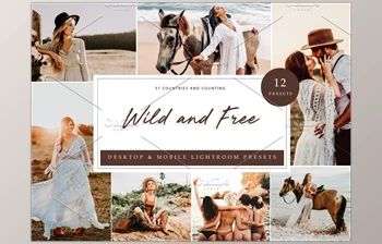 Download 12 x Lightroom Presets <span class='badge badge-warning'>Wild</span> And Free CreativeMarket-5962700 (LRTEMPLATE, DNG, XMP)