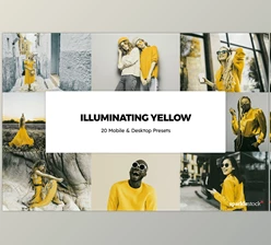 Download 20 Illuminating Yellow LR Presets CreativeMarket-6003981 (XMP, DNG, PNG)