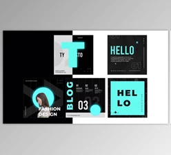 Download Typography black white post instagram - AE Project Videohive 31370702
