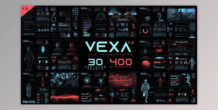 Vexa HUD Infographics (Videohive 23442025)