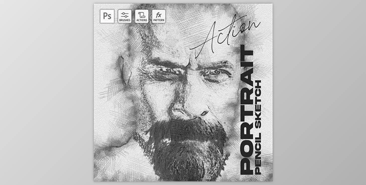 Download Sketch Portrait – Pencil Photoshop Action GraphicRiver-30365021 (ATN, ABR, PAT)