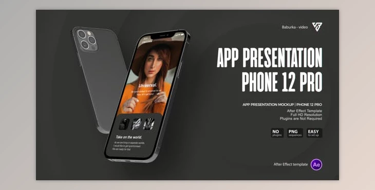 Download App Presentation Mockup | Phone 12 Pro (Videohive 29481373) - AE Project