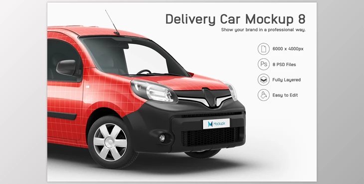 Download Delivery Car Mockup 8 CreativeMarket-5963705 (PSD)