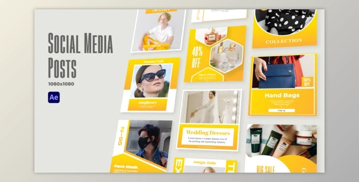 Download Social Media Posts v2 (Videohive 31461252) - AE Project