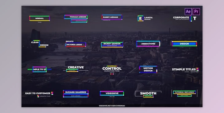 Download Multi Minimal Titles for Premiere Pro & After Effects (Videohive 30808153) - AE Project
