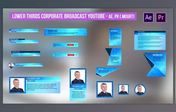 Download Lower Thirds Corporate Broadcast YouTube - AE, PR (<span class='badge badge-warning'>Videohive</span> 31482376) - AE <span class='badge badge-warning'>Project</span>