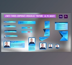 Download Lower Thirds Corporate Broadcast YouTube - AE, PR (Videohive 31482376) - AE Project