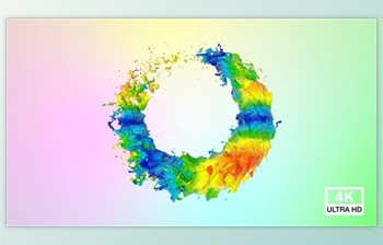 Download Multicolor <span class='badge badge-warning'>Paints</span> Circle Splash 4K (Videohive 30668105)