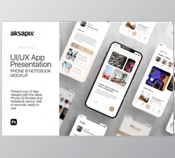 Download UI/UX App Presentation – Phone & Notebook Mockup GraphicRiver-30439812 (PSD, JPG)