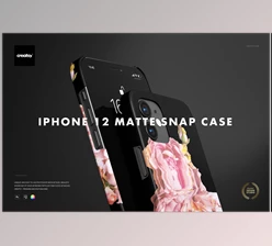 Download iPhone 12 Matte Snap Case 1 Mockup CreativeMarket-6000322 (JPG, PSD)