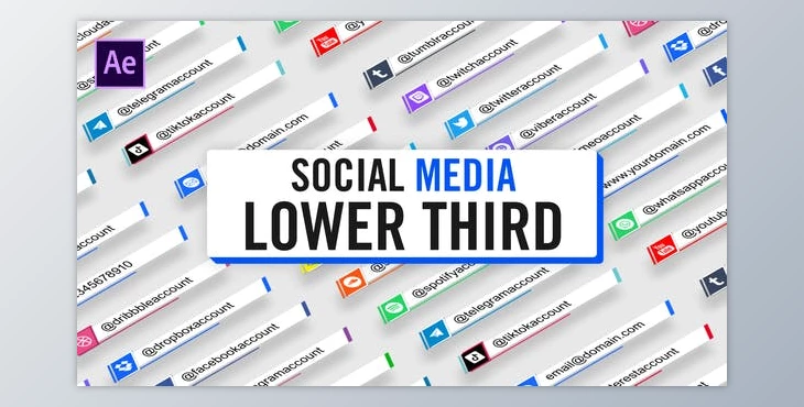 Social Media Lower Third Parallelogram (Videohive 28401112)