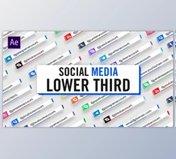 Social Media Lower Third Parallelogram (Videohive 28401112)
