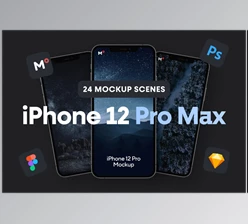 Download iPhone 12 Pro Max Mockups CreativeMarket-5939541 (PSD, PDF, SKETCH)