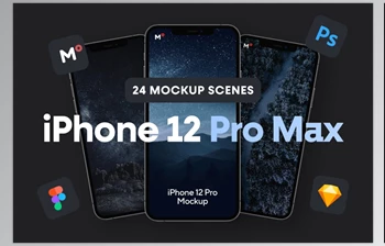 Download iPhone 12 Pro <span class='badge badge-warning'>Max</span> Mockups CreativeMarket-5939541 (PSD, PDF, SKETCH)