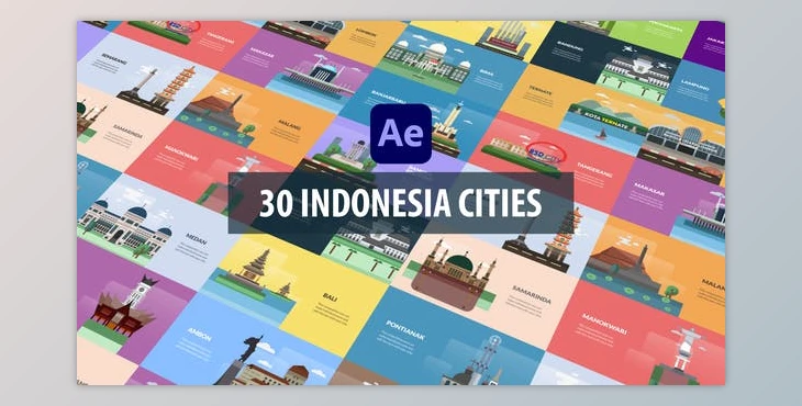 Download Indonesia Cities Animation | After Effects (Videohive 31522657) - AE Project