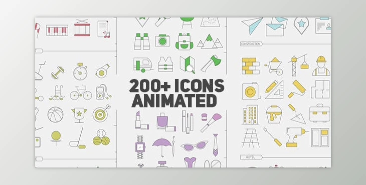 Download Icons Library (Videohive 14484457) - AE Project