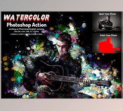 Download Watercolor Photoshop Action CreativeMarket-5793829 (PAT, ABR, ATN)