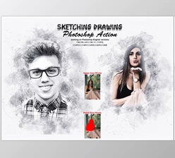 Download Sketching Drawing Photoshop Action CreativeMarket-5737073 (ATN, PAT, ABR)
