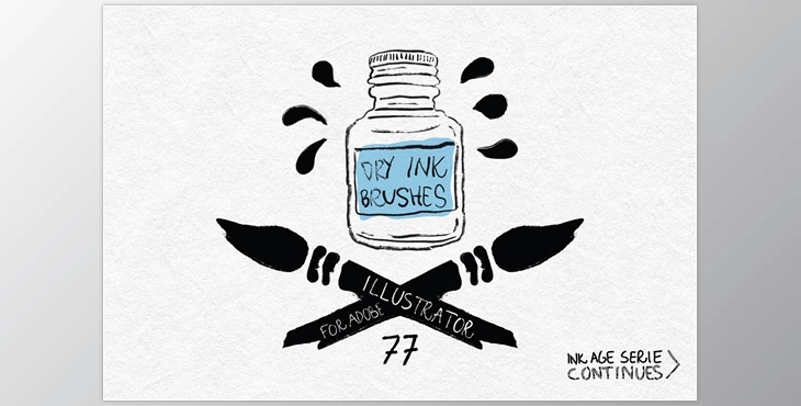 Download Dry Ink Brushes for Adobe Illustrator CreativeMarket-69323 (AI)