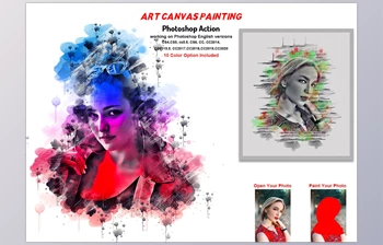 Download <span class='badge badge-warning'>Art</span> Canvas Painting Photoshop Action CreativeMarket-5758027 (PAT, ATN, ABR)