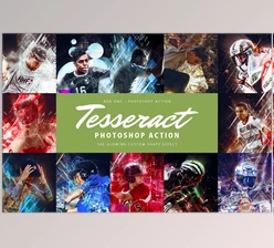Download Tesseract Photoshop Action CreativeMarket-4284639 (ATN, CSH)